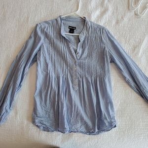 Long Sleeve Chambray Blouse